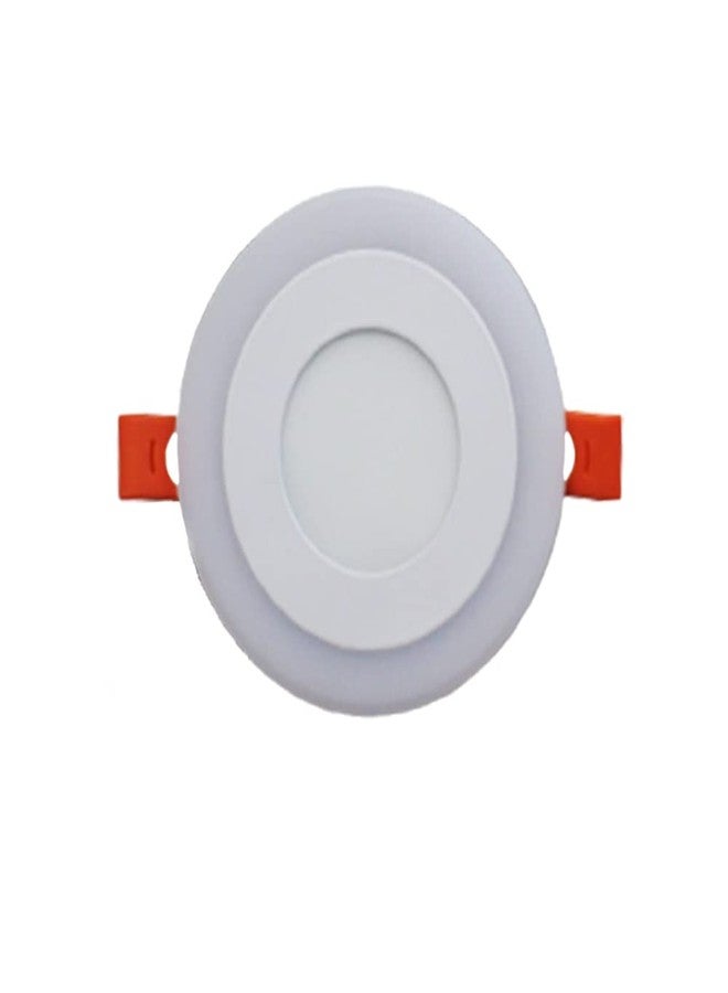 D'Mak Colour Panel LED Light for Ceiling, 9-Watt Panel Light with IP50 Dust Proof, Energy Saving White+Blue Light for Indoor Use at Home and Office, and More, Fancy Round Lights Pack of 1 - Image 1